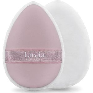 Powder Puff Set Candy - The Puffys Luvia Cosmetics, 2 poederkwasten in set, dubbelzijdige make-up-puff, omkeerbaar elastiek, professionele poederkwasten voor vloeibare en poedertexturen in wit en roze