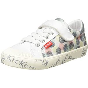 Kickers Gody Sneakers voor kinderen, uniseks, wit gestippeld, meerkleurig, 27 EU