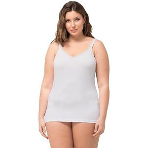 Ulla Popken Onderhemd, kant, bamboe, huidvriendelijk voor dames, Sneeuwwitje, 24-26