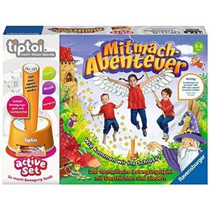 Ravensburger tiptoi 00044 ACTIVE Set Mitmach-Abenteuer, Kinderspiel ab 3 Jahren, Bewegungsspiel mit Geschichten, schönen Liedern und lustigen Reimen: Hineinspringen ins Abenteuer