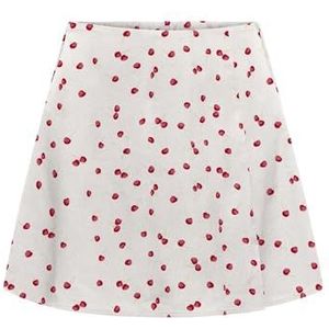 ONLY Dames Onlnova Life Vis Chay Skort AOP, cloud dancer, XS