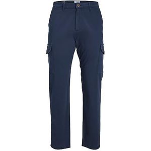 JACK & JONES Jpstollie Jjbowie Cargo Noos Cargobroek voor heren, navy blazer, 34W / 32L