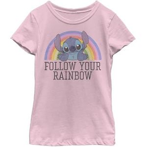 Disney Classics Lilo & Stitch - STITCH RAINBOW Girls Crew neck T-Shirt Light pink 128