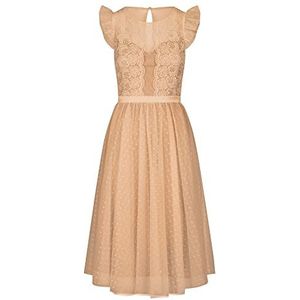 ApartFashion APART cocktailjurk voor dames in romantische look, speciale gelegenheidsjurk, nude, regular