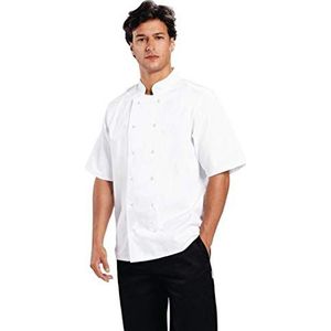 Whites Chefs Apparel B250-M Boston jas met korte mouwen, medium, wit