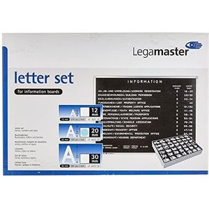 Legamaster 7-605200 groefletters, 560 stuks, gesorteerd in letterdoos, letterhoogte 20 mm. wit