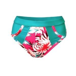 MF -Sea® Ariel bikini voor dames, buikcontrole, meerkleurige print, hoge taille, gerecycled polyamide-materiaal, ideaal voor zwemmen, surfen en andere watersporten, maat XL, XL, one size