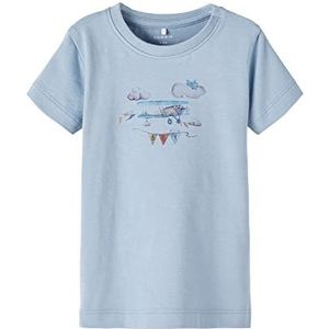 Bestseller A/S Baby-jongens NBMHACON SS TOP Box T-shirt, Dusty Blue, 68, Dusty Blue., 68 cm