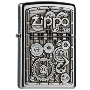 Zippo 2004497 Gear Wheels aansteker, messing, zilver