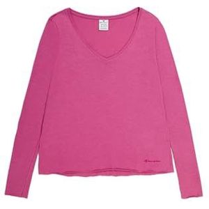 Champion Legacy Minimalist Resort W-L/S V-hals T-shirt met lange mouwen, paars, XS voor dames, Violet, XS