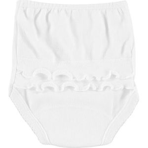 BABIDU Girl's ondergoedset, wit, 12 Maanden