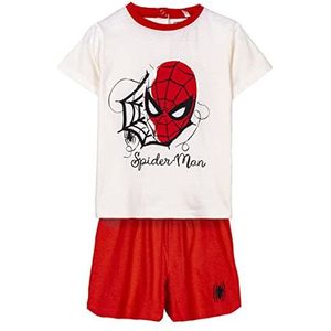 Spiderman Zomerpyjama voor Jongens - Rood en Grijs - Maat 24 Maanden - Zomerpyjama van 100% Katoen - Origineel Product Ontworpen in Spanje