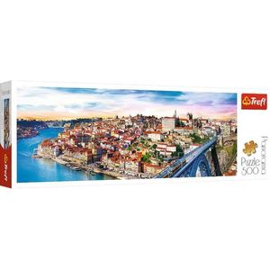 Trefl Puzzel, Porto, Portugal, 500 elementen, Panorama, Premium Kwaliteit, voor Volwassenen en kinderen vanaf 10 jaar