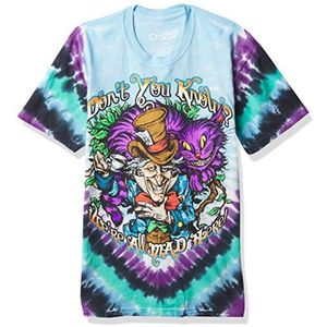Liquid Blue Don't You Know Alice in Wonderland Mad Here Tie Dye T-shirt, Tie Dye, XL