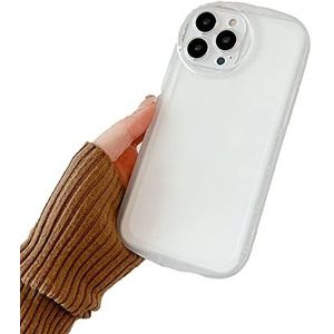 CLIPPER GUARDS Ontworpen voor iPhone 14 Pro, [verbeterde camerabescherming], stootvaste vloeibare siliconenrubberen telefoonhoes voor 14 Pro 6,1 inch (wit)