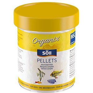 Söll 81941 Organix Pellets 60 g - hoofdvoer voor kleine vissen rijk aan eiwitten, vitaminen en sporenelementen voor natuurlijke vitaliserende voeding van goudvissen, guppys enz.