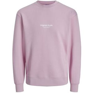 JACK & JONES Sweatshirt voor heren, ronde hals, Pink Nectar, XS