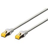 DIGITUS LAN kabel Cat 6A - 10m - RJ45 netwerkkabel - S/FTP afgeschermd - Compatibel met Cat-6 & Cat-7 - Grijs