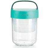 Lékué snackdoos Jar To Go met vouwbaar compartiment uit Tritan muntgroen 400ml