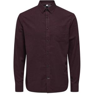 Only & Sons - ONSRoad - Overhemd - Merlot - Lange Mouw