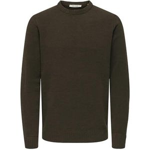 ONLY & SONS Onsethan Life Reg 7 Crew Knit Noos, Demitbeker., S