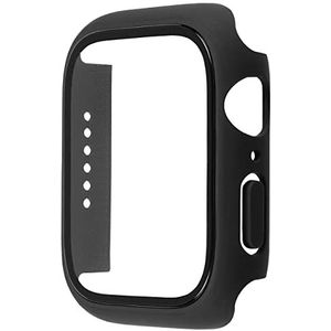 mumbi Beschermhoesje met gehard glas compatibel met Apple Watch Series 4/5, 44mm hoes case in zwart