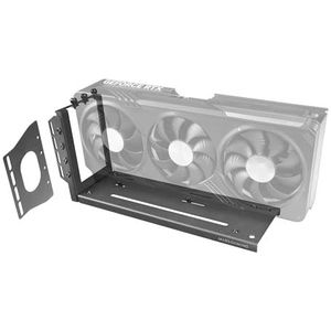 Mars Gaming MCA-GCV, Universele Verticale GPU Houder, Antislip Magnetische Basis, Compatibel met Modellen tot 3 Slots, Veelzijdige GPU Installatie 2x PCI Beugels, Zwart