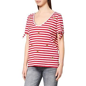 Naf Naf Rejina Sunflower T-shirt voor dames, Rouge Iconic/Ec, S