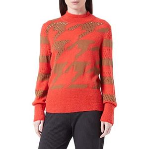Sisley Womens L/S 1142L200Q Sweater, rood en bruin 902, S