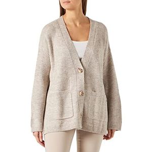 TOM TAILOR Denim Dames Vest met zakken 1033058, 30224 - Cloud Grey Melange, S