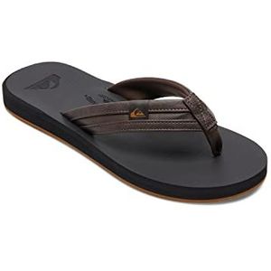 Quiksilver Carver Squish Flipflop voor heren, Bruin Zwart Bruin, 39 EU