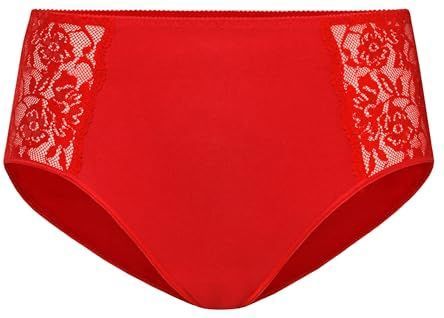 Teyli - Slip - Rood - Katoen - Versierd met Kant