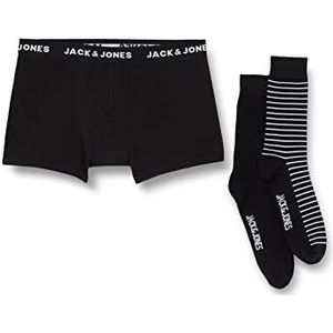JACK & JONES Jacmarty Giftbox boxershorts & sokken voor heren, zwart/pack: zwart - zwart, S