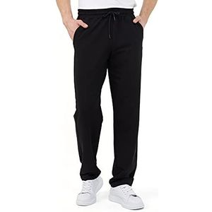 COMEOR Joggingbroek voor heren, katoenen sweatbroek, lange sportbroek voor heren, joggingbroek, trainingsbroek voor heren, relaxbroek, zwart, M