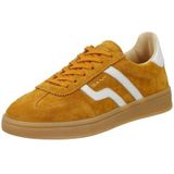 Sneakers - Logoprint - Leer en Imitatieleer - Platte Hak