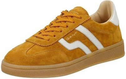 Sneakers - Logoprint - Leer en Imitatieleer - Platte Hak