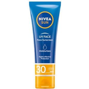 Nivea Sun Lichte vochtinbrengende zonnebrandcrème voor het gezicht met hoge bescherming, SPF30, 50 ml