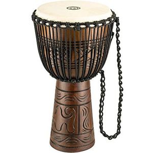 MEINL Percussion Headliner Rope Tuned Artifact Series Djembe Extra Large - 13" Brown