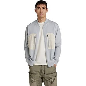G-STAR RAW Tweeter Bomber Zip Ls T-shirt voor heren, Grijs (Magnesium D136-1328), XS