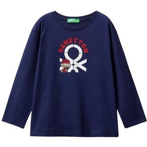 United Colors of Benetton T-shirt M/L, Blauw, 4 anni