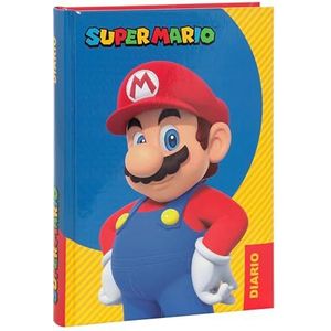 Super Mario Schoolagenda 2024-2025, officieel Super Mario dagboek, 12 maanden, ideaal voor de basisschool, met gevoerde omslag en 320 gekleurde bedrukte binnenpagina's, 13 x 17,8 cm