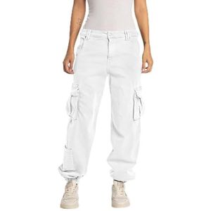 Replay Cargojeans voor dames, 001 Optical White, 29W