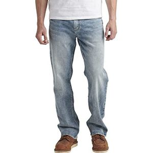 Silver Jeans Co. Gordie Loose Fit Straight Leg Jeans voor heren, Med Wash Sjl285, 34W / 30L
