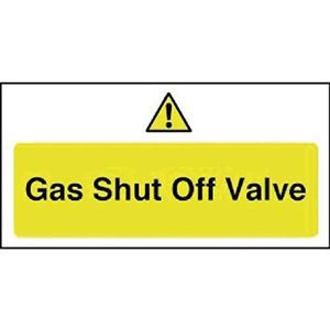 Gas Shut Off Klepbord Kennisgeving Veiligheid Plaque Poster Commerciële 100X200mm