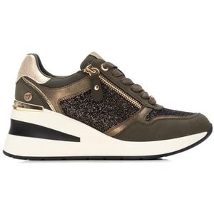 Xti - 14437901 - Trainers - Beige - Casual - Ritssluiting - Hakhoogte 3 tot 5 cm