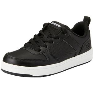 Skechers Street Boys Company Sneakers, zwart synthetisch/wit trim, 43 EU, Zwart Synthetisch Wit Trim, 43 EU