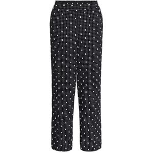 PIECES Dames Pcnovalee Hw Broek Stof Broek, Zwart/AOP: stippen, XL, Zwart//Aop: Stippen, XL