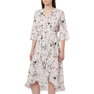 caspio Dames midijurk met bloemenprint 19227150-CA06, wolwit, S, wolwit, S