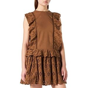 Replay Dames W9661 .000.10281 Jurk, 428 Brown, XS