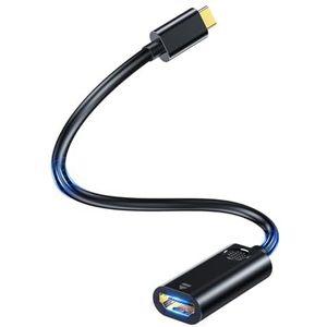 USB C naar HDMI-adapter, 4K USB-C-adapter (Thunderbolt 3 compatibel) [4K @60Hz] met audio-video-uitgang voor MacBook Pro 2018/2017, iPad Pro 2018, Samsung Note 9/S9, Huawei Mate20 enz., zwart